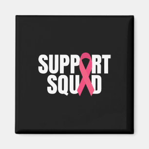 Support Squad Pink Ribbon Breast Cancer Awareness Magnet