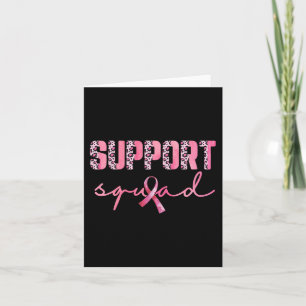 Support Squad Pink Ribbon Leopard Breast Cancer Aw Card
