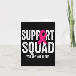 Support Squad Pink Ribbon Warrior Breast Cancer Aw Card