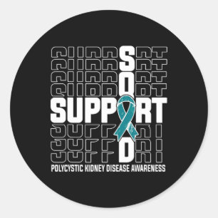 Support Squad Polycystic Kidney Disease  Classic Round Sticker
