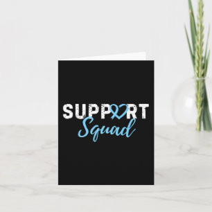Support Squad Prostate Cancer Heart Light Blue Rib Card