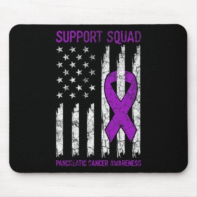 Support Squad - Purple Pancreatic Cancer Awareness Mouse Pad (Front)