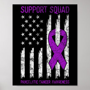 Support Squad - Purple Pancreatic Cancer Awareness Poster