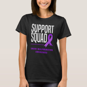 Support Squad Purple Ribbon Chiari Malformation Aw T-Shirt