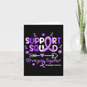 Support Squad Purple Ribbon Fibromyalgia Awareness Card