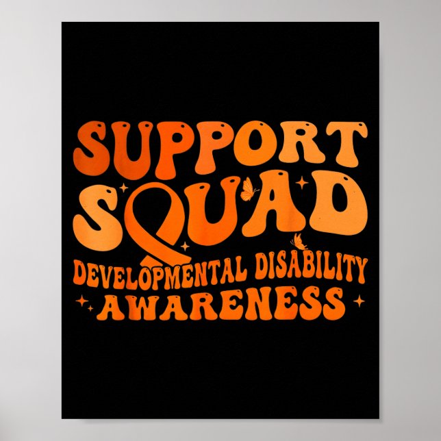 Support squad ribbon developmental disability poster (Front)