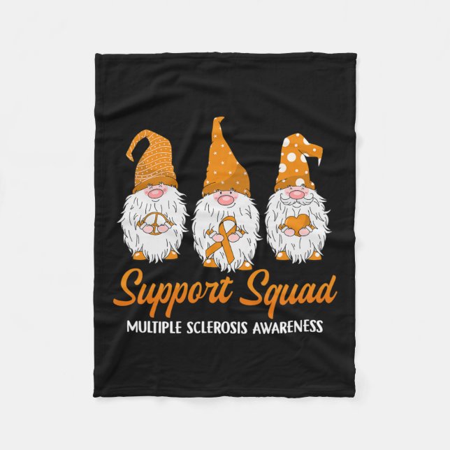 Support Squad Ribbon Multiple Sclerosis Awareness  Fleece Blanket (Front)