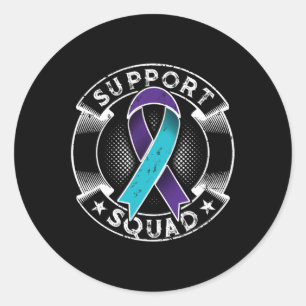 Support Squad Ribbon Suicide Prevention Awareness  Classic Round Sticker