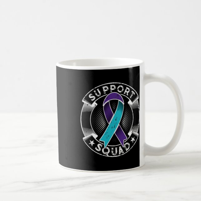 Support Squad Ribbon Suicide Prevention Awareness  Coffee Mug (Right)