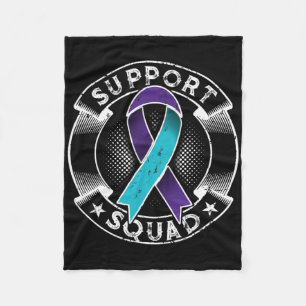 Support Squad Ribbon Suicide Prevention Awareness  Fleece Blanket