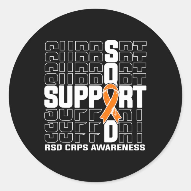 Support Squad RSD CRPS Awareness 2 Classic Round Sticker (Front)