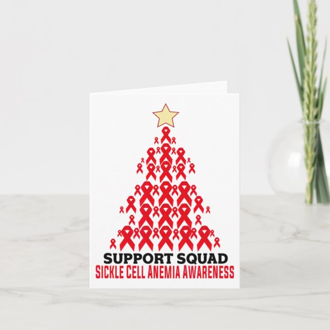 Support Squad Sickle Cell Anaemia Awareness Tree R Card (Front)