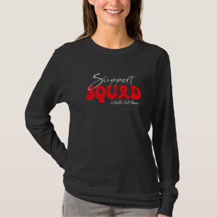 Support Squad Sickle Cell Anemia Awareness Red Rib T-Shirt