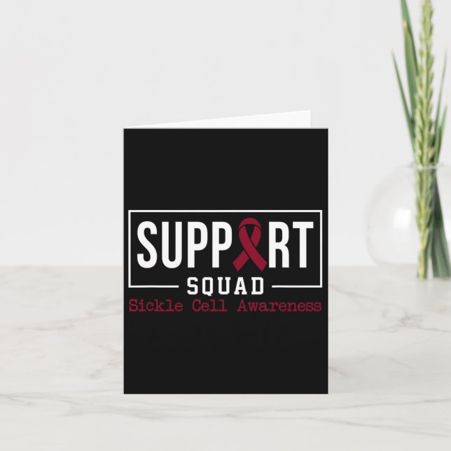 Support Squad - Sickle Cell Awareness Month Burgun Card (Front)