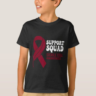 Support Squad - Sickle Cell Awareness Month Burgun T-Shirt