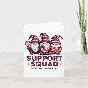 Support Squad Sickle Cell Awareness Month Gnomes S Card