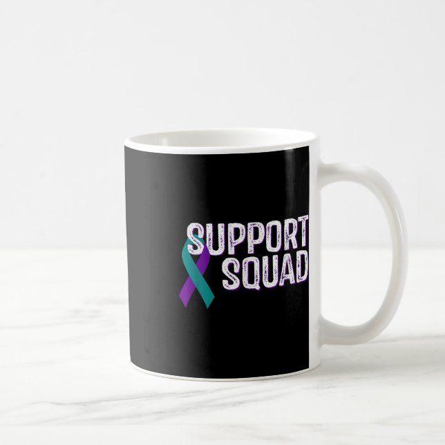 Support Squad Suicide Prevention Awareness Ribbon  Coffee Mug (Right)