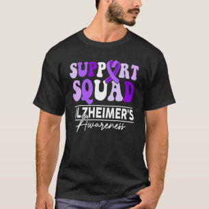 Support Squad Sunflower Hair Alzheimer's Awareness T-Shirt