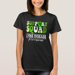 Support Squad Sunflower Hair Lyme Disease Awarenes T-Shirt