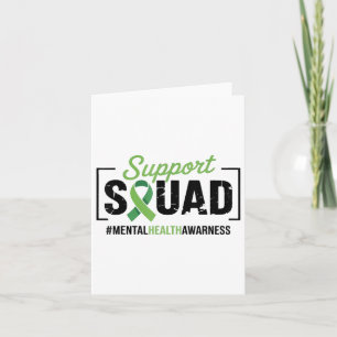 Support Squad Sunflower Hair Mental Health Awarene Card