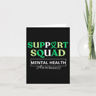 Support Squad Sunflower Hair Mental Health Awarene Card