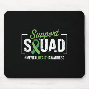 Support Squad Sunflower Hair Mental Health Awarene Mouse Pad