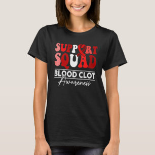Support Squad Sunflower Hair Red Blood Clot Awaren T-Shirt
