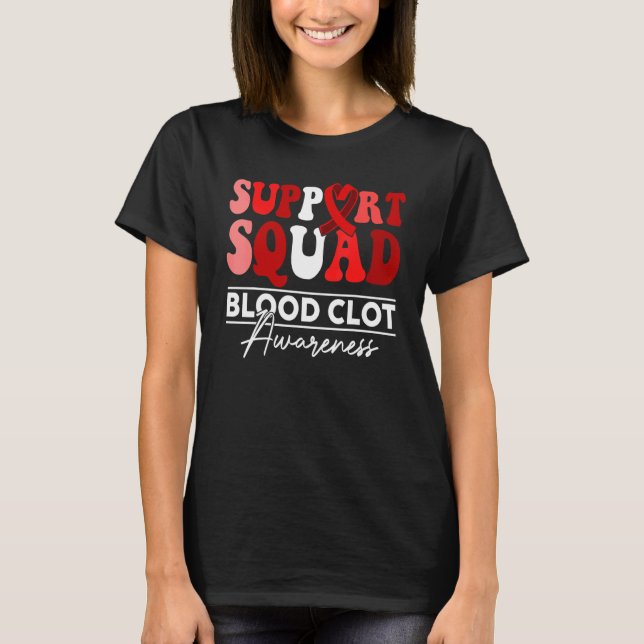 Support Squad Sunflower Hair Red Blood Clot Awaren T-Shirt (Front)