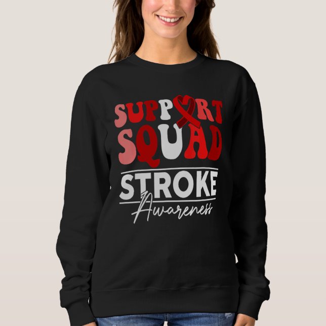Support Squad Sunflower Hair Stroke Awareness Sweatshirt (Front)