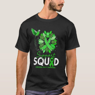 Support Squad Sunflower Hummingbird Cerebral Palsy T-Shirt