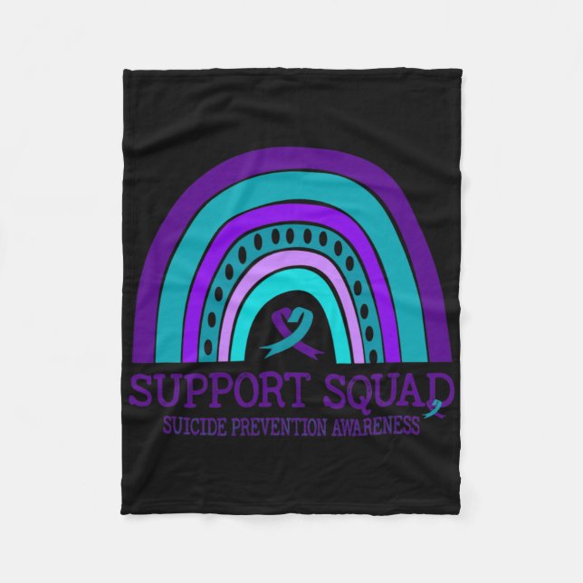Support Squad Support Rainbow Suicide Prevention A Fleece Blanket (Front)