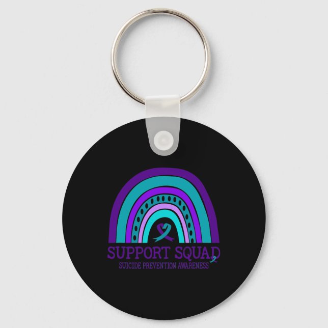 Support Squad Support Rainbow Suicide Prevention A Key Ring (Front)