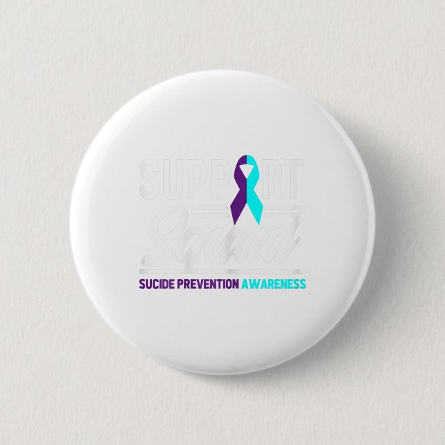 Support Squad Support Suicide Prevention Awareness 6 Cm Round Badge (Front)