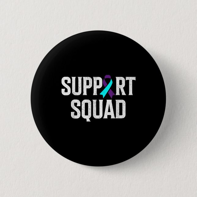 Support Squad Support Suicide Prevention Awareness 6 Cm Round Badge (Front)
