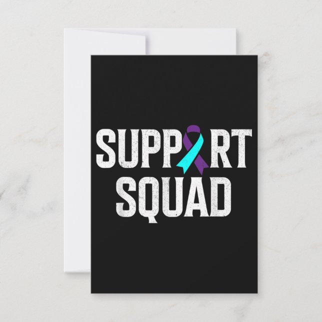 Support Squad Support Suicide Prevention Awareness Card (Front)