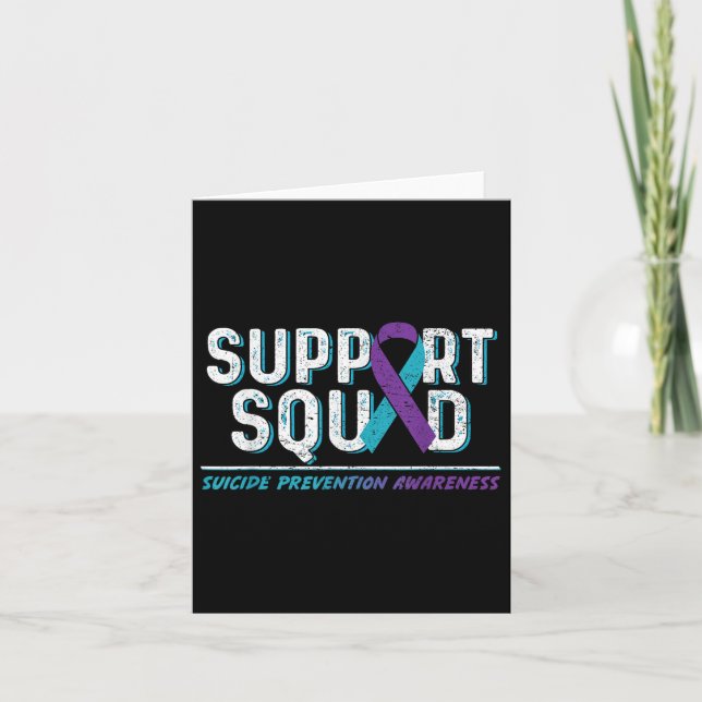 Support Squad Support Suicide Prevention Awareness Card (Front)