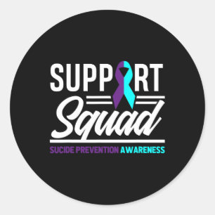 Support Squad Support Suicide Prevention Awareness Classic Round Sticker