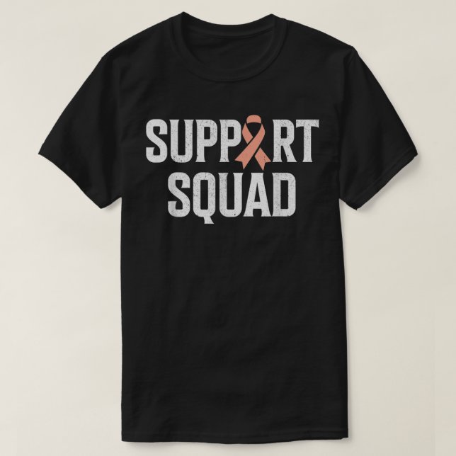 Support Squad Support Uterine Cancer Awareness T-Shirt (Design Front)