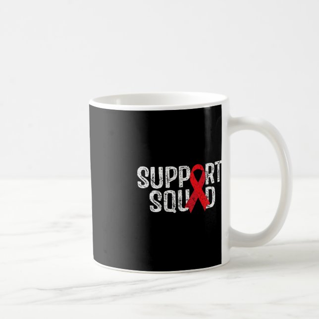 Support Squad Tee Blood Cancer Awareness  Coffee Mug (Right)