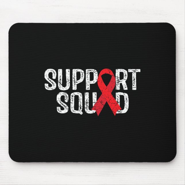 Support Squad Tee Blood Cancer Awareness  Mouse Pad (Front)