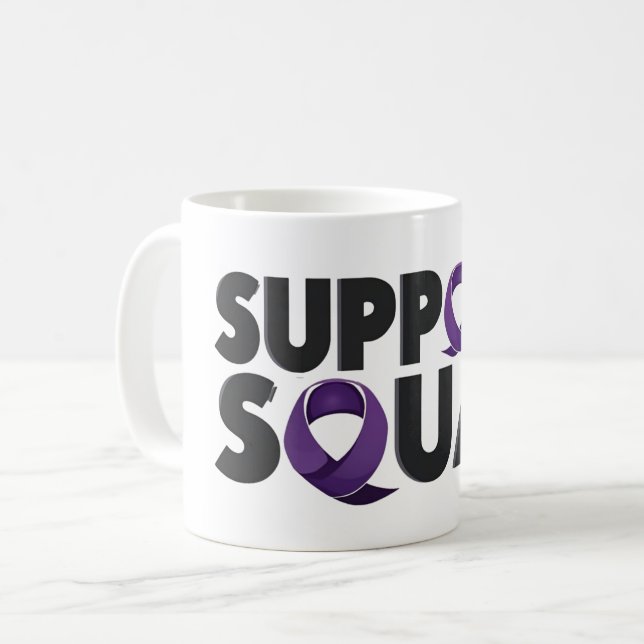 Support Squad Testicular Cancer Awareness Coffee Mug (Front Left)