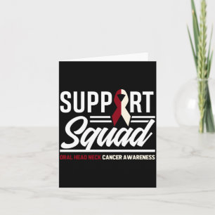 Support Squad Throat Oral Head Neck Cancer Card