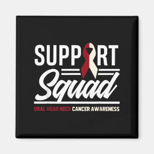 Support Squad Throat Oral Head Neck Cancer Magnet