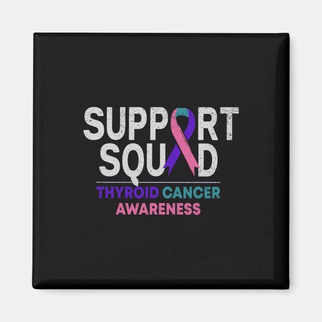 Support Squad Thyroid Cancer Awareness Month Ribbo Magnet (Front)