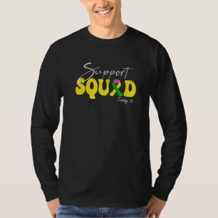 Support Squad Trisomy 13 Awareness Yellow & Green  T-Shirt