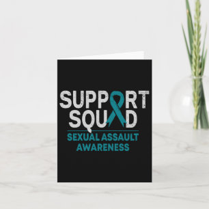 Support Squad Ual Ault Awareness Month Teal Ribbon Card