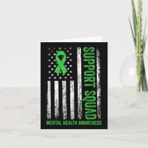 Support Squad Usa Flag Mental Health Awareness  Card