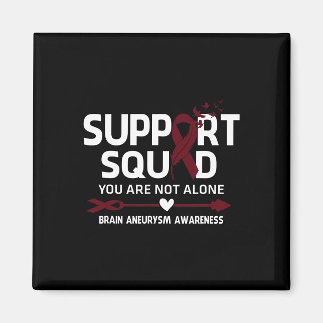 Support Squad Warrior Brain Aneurysm Awareness Fea Magnet (Front)