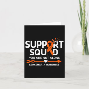 Support Squad Warrior Leukaemia Awareness Feather Card