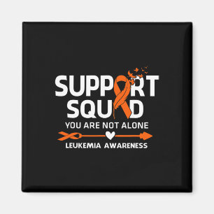 Support Squad Warrior Leukaemia Awareness Feather Magnet